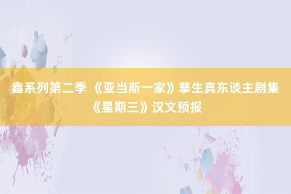 鑫系列第二季 《亚当斯一家》孳生真东谈主剧集《星期三》汉文预报