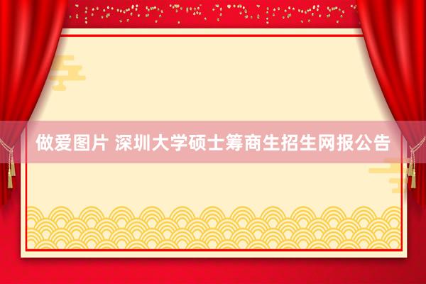 做爱图片 深圳大学硕士筹商生招生网报公告