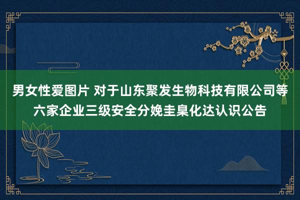 男女性爱图片 对于山东聚发生物科技有限公司等六家企业三级安全分娩圭臬化达认识公告