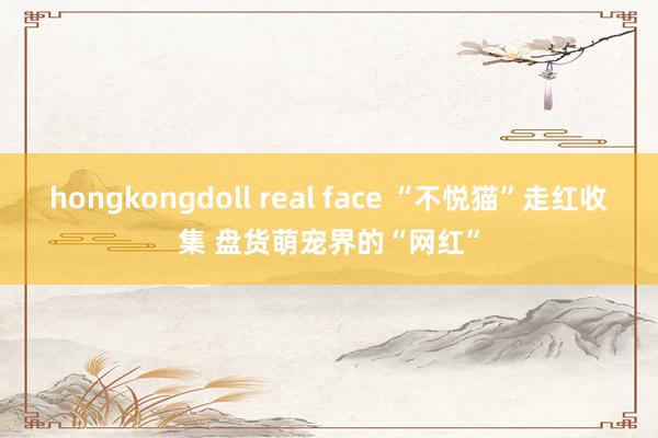 hongkongdoll real face “不悦猫”走红收集 盘货萌宠界的“网红”