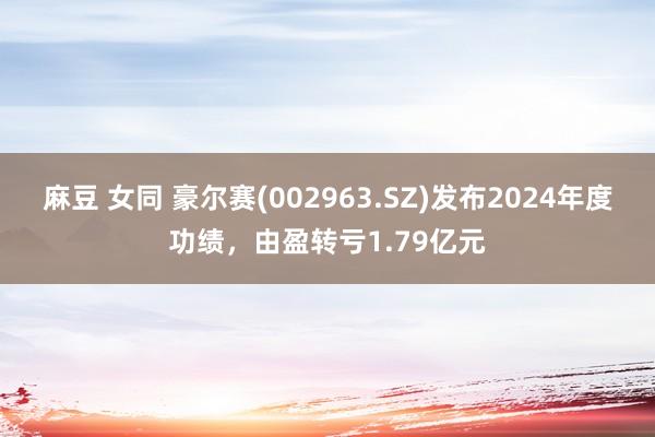 麻豆 女同 豪尔赛(002963.SZ)发布2024年度功绩，由盈转亏1.79亿元